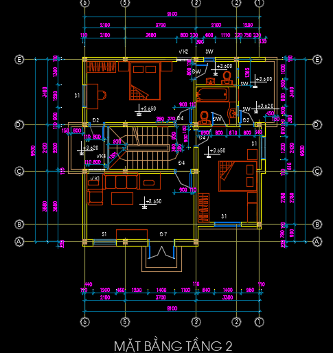 Nhà biệt thự 3 tầng 9x9.5m