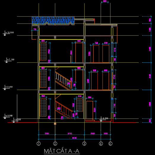 Nhà biệt thự 3 tầng 9x9.5m