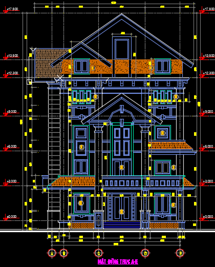 Nhà biệt thự 5 tầng 15x18m