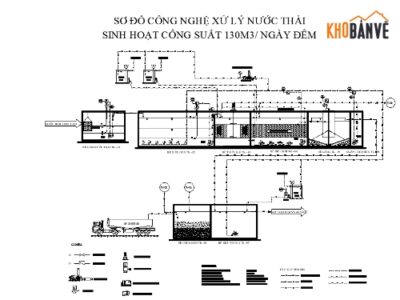 xử lý nước thải sinh hoạt,nước thải sinh hoạt,xử lý nước,cad xử lý nước thải