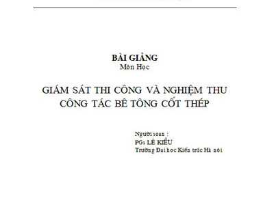 Giám sát thi công nghiệm thu công tác bê tông cốt thép