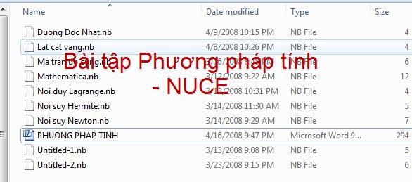 Phương pháp tính NUCE