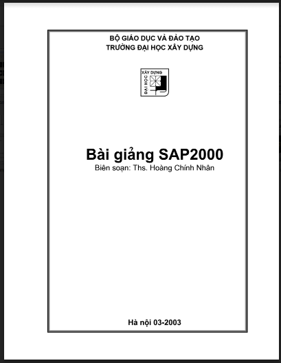 Bài giảng sap2000 - đại học xây dựng