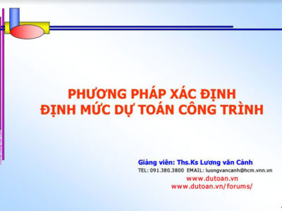 Phương pháp xác định định mức dự toán công trình