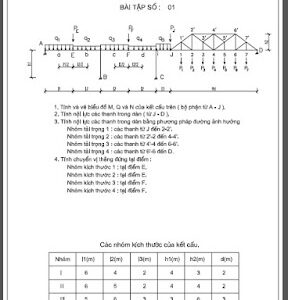 Bài Tập Lớn Cơ Học Kết Cấu F1 - Đại Học GTVT