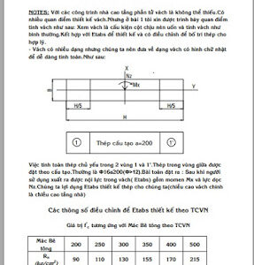 Etabs tính vách cứng