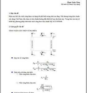 Tính toán vách cứng theo tiêu chuẩn mỹ - ACI-318-08