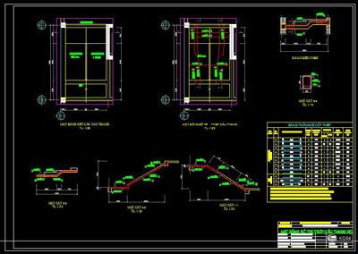 Bản vẽ kết cấu cầu thang