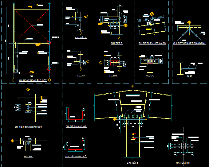 Hồ sơ thiết kế nhà xương file autocad