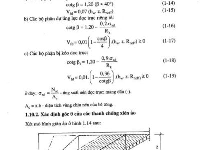 Tính toán kết cấu bê tông cốt thép theo mô hình dàn ảo