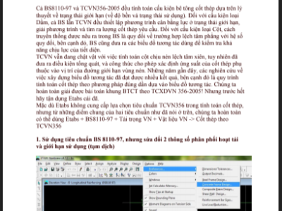 TÍNH TOÁN DIỆN TÍCH CỐT THÉP BẰNG ETABS - THEO TCVN